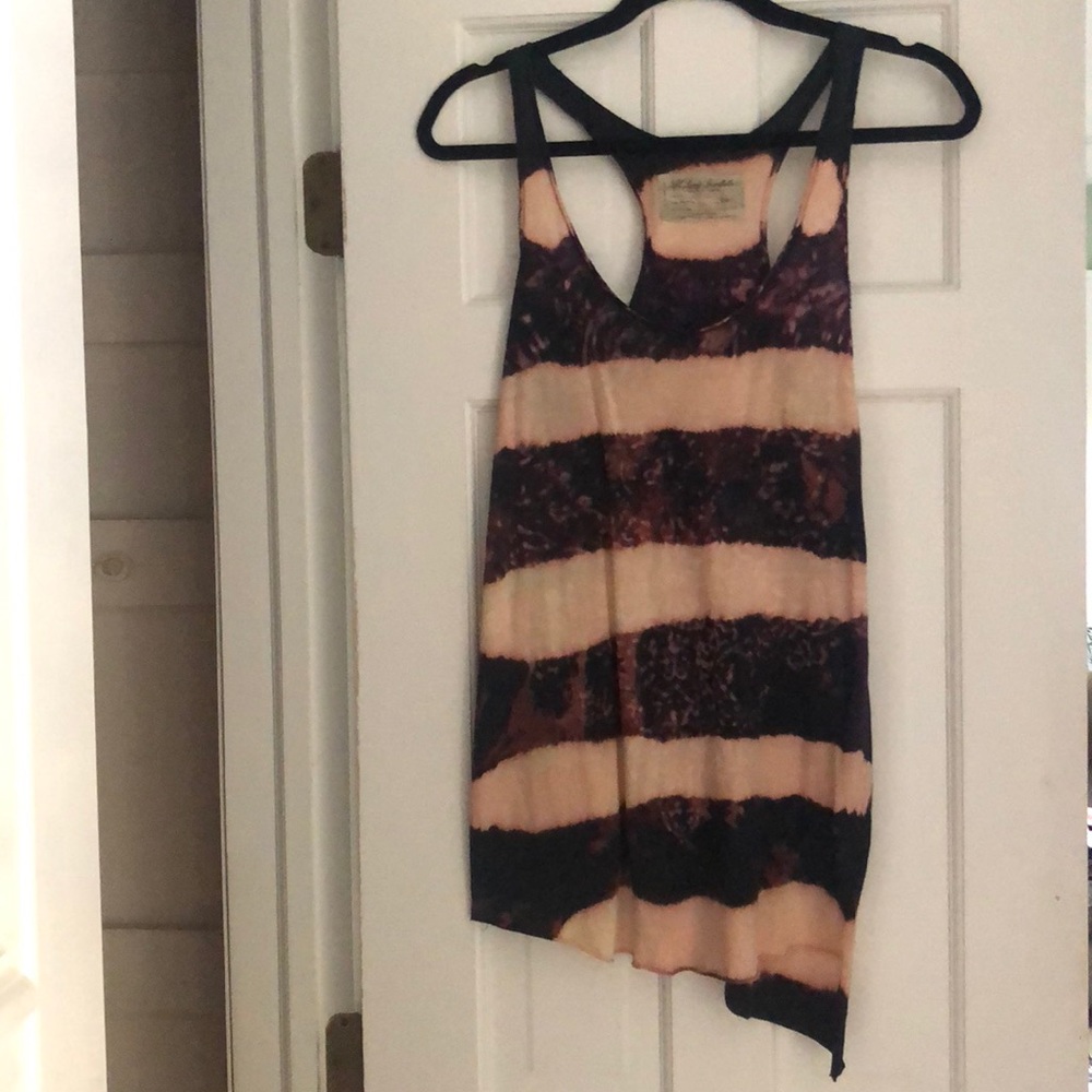 All Saints Asymmetrical Racer Back Tank